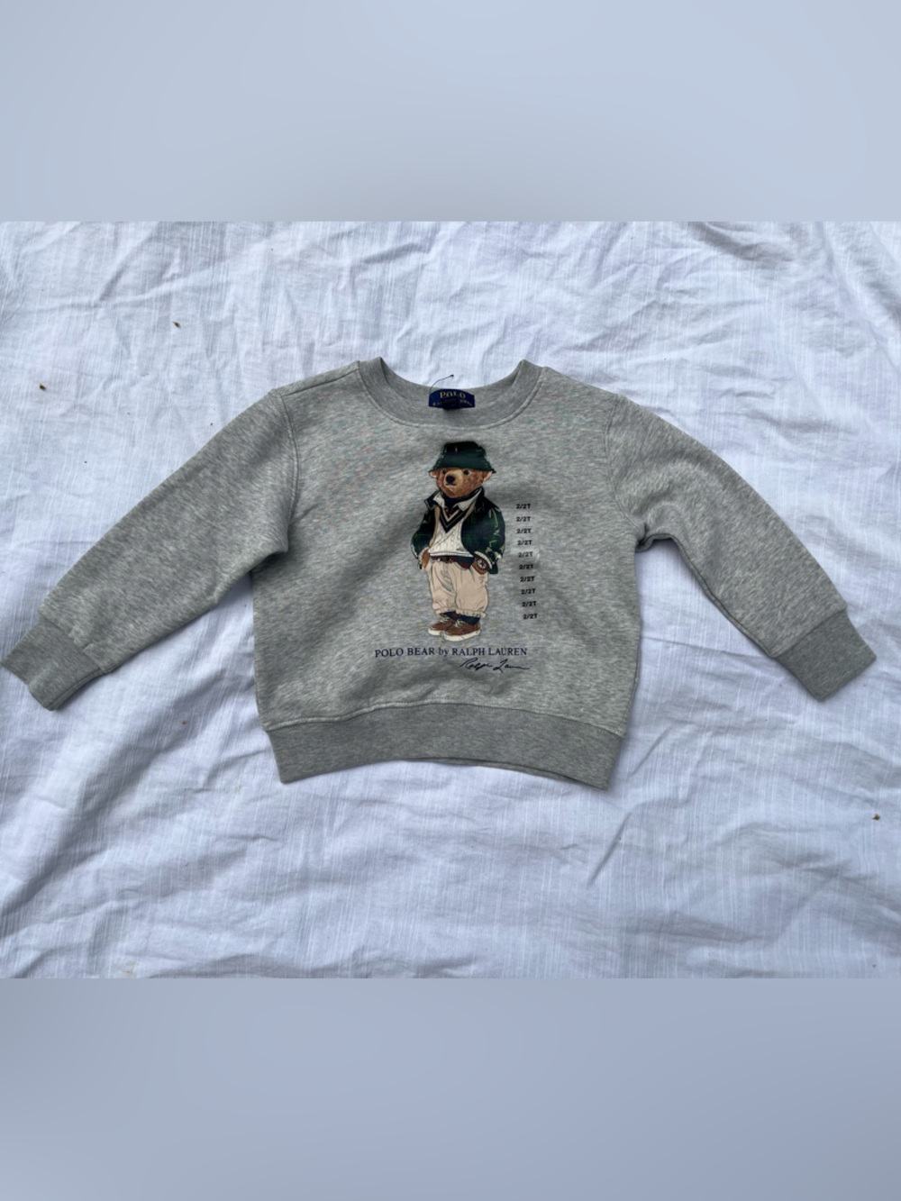 Polo by Ralph Lauren Grey Crewneck with Bear Graphic